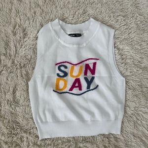SUNDAY crop top from Shein